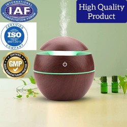 Wooden Cool Mist Humidifiers Essential Oil Diffuser Aroma Air Humidifier with Colorful Change for Car, Office, Babies, humidifiers for home, air humidifier for room (multi coloured) 6 Month Warranty